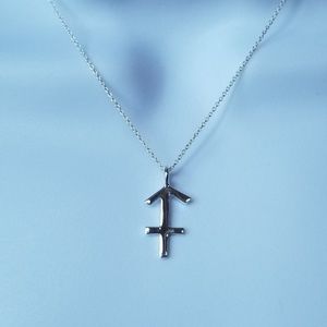 New Delicate 16" Sterling Silver Sagittarius Neckl